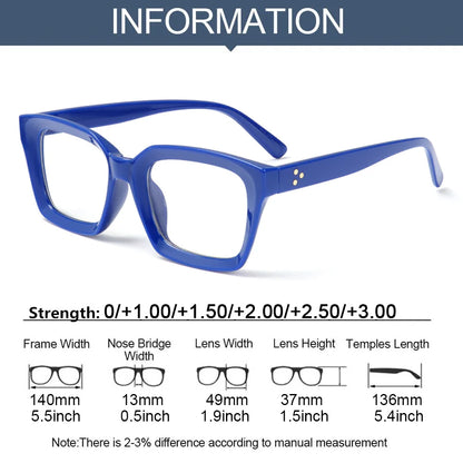 New High-definition Reading Glasses Men Women Fashion Large Frame Presbyopia Eyeglasses Vision Care Eyewear Diopter +1.0~+4.0