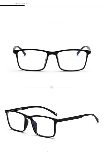0 -0.5 -0.75 -1.0 To -6.0 Minus Degree TR90 Square Prescription Eyeglasses Women Men Ultralight Business Computer Optical Glasse