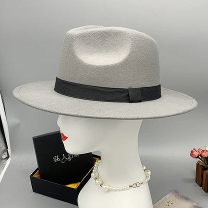 men hats feather men fedoras lady woolen felt church hat unisex  bowknot  jazz hat for men and women