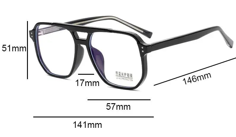 2025 New Fashion Vintage Oversized Reading Glasses Unisex Anti Blue Rays Leoaprd Square Eyeglasses Antifatigue Computer Eyewear