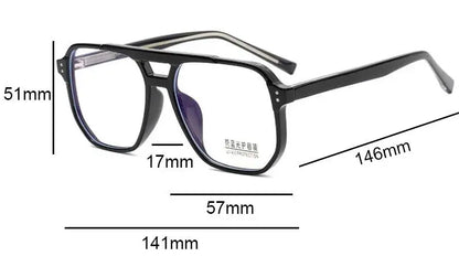 2025 New Fashion Vintage Oversized Reading Glasses Unisex Anti Blue Rays Leoaprd Square Eyeglasses Antifatigue Computer Eyewear