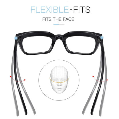 Men Women Fashion Oversized Square Reading Glasses Large Frame Presbyopia Eyeglasses Diopter +1.0~+3.0