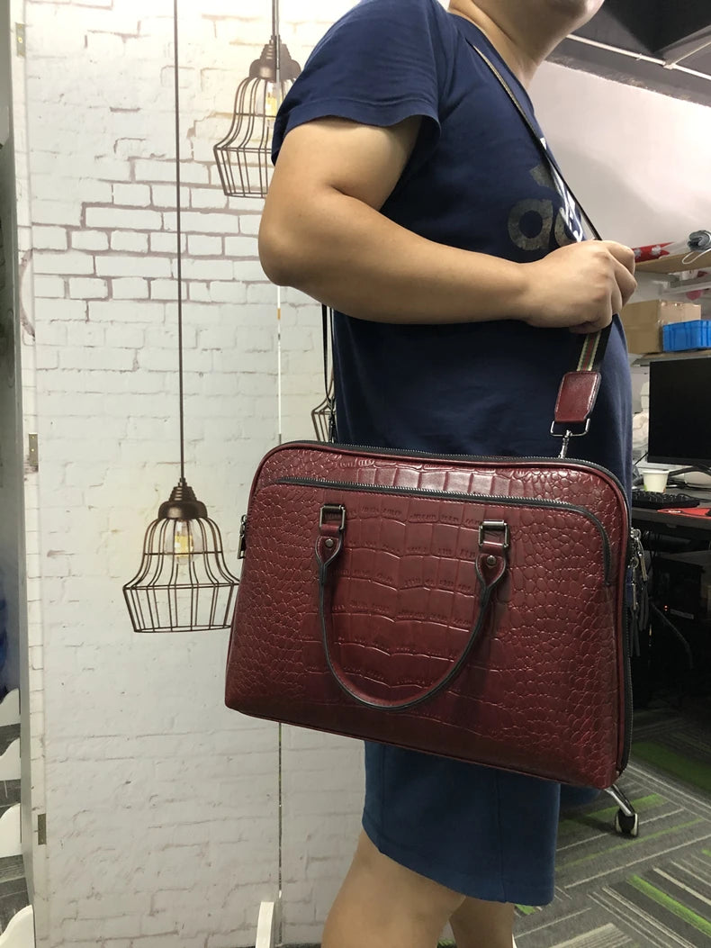 Oyixinger 2024 Women's Bag Professional Business Women Shoulder Bag Leather Briefcase For 14-inch Laptops Fashion Solid Handbags