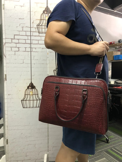 Oyixinger 2024 Women's Bag Professional Business Women Shoulder Bag Leather Briefcase For 14-inch Laptops Fashion Solid Handbags