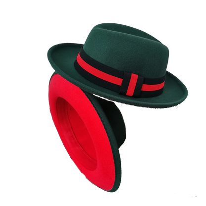 bowler hat Men fedora red bottom fedora for women and men  party hat  men hat for winter elastic band felt hat  jazz church hat