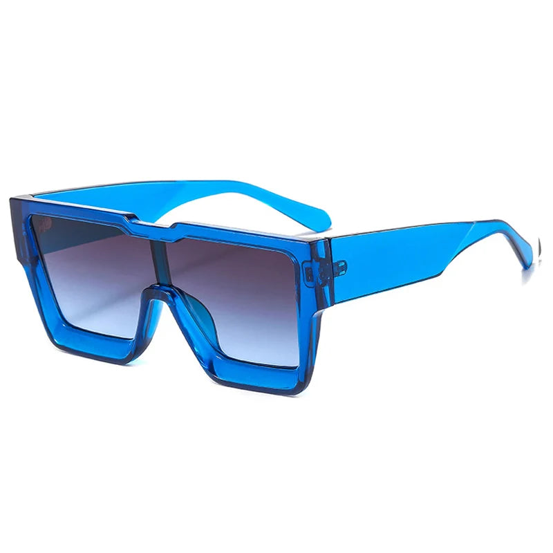 OEC CPO Oversized One Piece Sqaue Sunglasses Women Fashion Big Frames Sun Glasses For Men Brand Eyeglasses Ladies Eyewear UV400