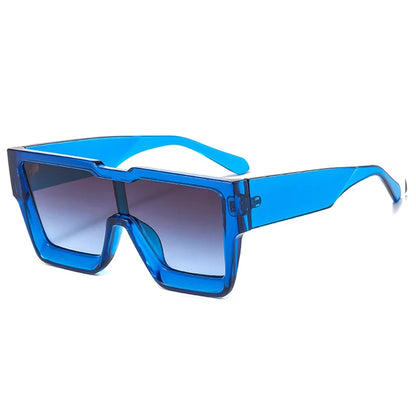 OEC CPO Oversized One Piece Sqaue Sunglasses Women Fashion Big Frames Sun Glasses For Men Brand Eyeglasses Ladies Eyewear UV400