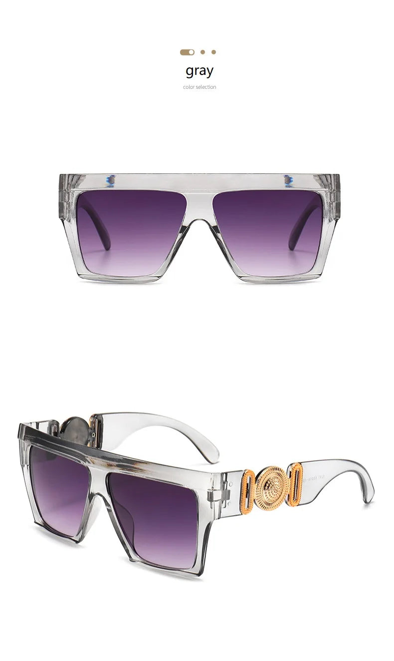 Oversize Square Sunglasses Women Fashion New Vintage Big Frame Shades Men Sun Glasses UV400 Eyewear Oculos Gafas De Sol