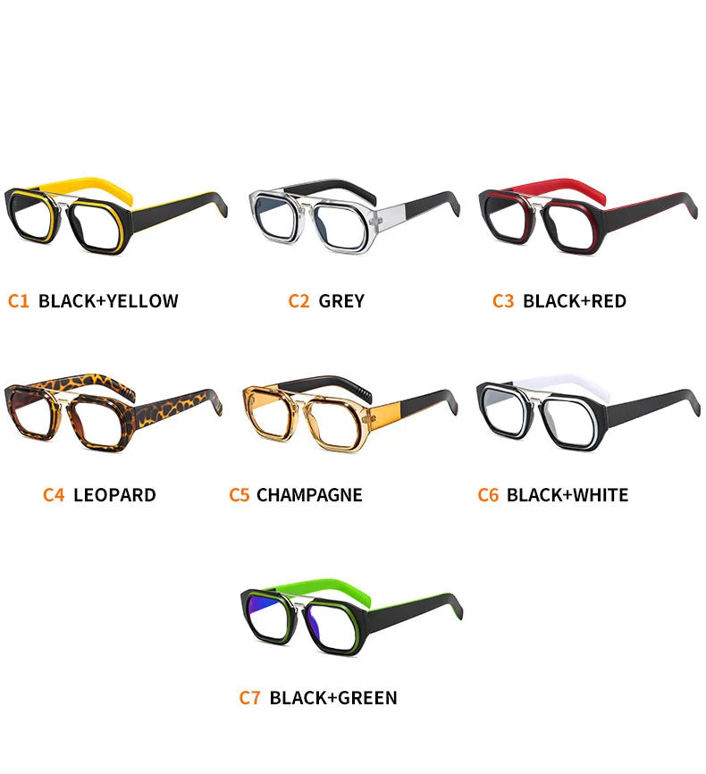 New Fashion Brand Designer Eyeglasses For Men With Diopters +1 +6.0 Colorful Square Anti Blue Light Reading Glasses Women Green