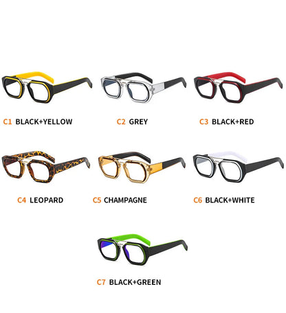 New Fashion Brand Designer Eyeglasses For Men With Diopters +1 +6.0 Colorful Square Anti Blue Light Reading Glasses Women Green