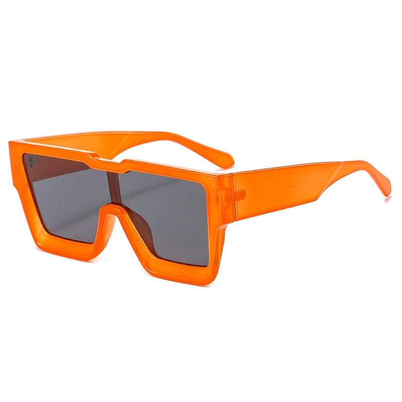 OEC CPO Oversized One Piece Sqaue Sunglasses Women Fashion Big Frames Sun Glasses For Men Brand Eyeglasses Ladies Eyewear UV400