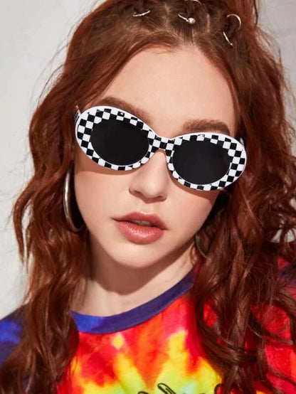 WHO CUTIE 2024 Goggles Oval Sunglasses Men Women Brand Designer 90S Colorful Retro Round Frame Kurt Cobain Shades Sun Glasses UV