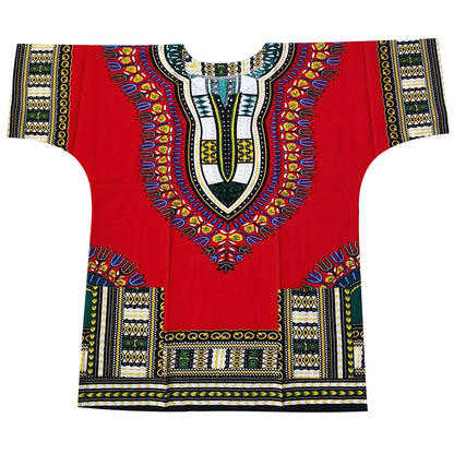 New fashion design African traditional printed 100% cotton Dashiki T-shirts for unisex