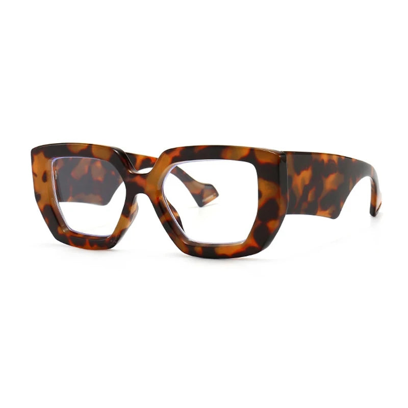 Brand Prescription Reading Glasses Frame Oversized Square Computer Transparent Women Eyeglasses Female Big Frame Optical Eyewear
