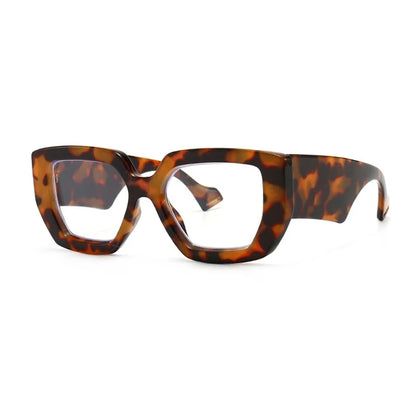 Brand Prescription Reading Glasses Frame Oversized Square Computer Transparent Women Eyeglasses Female Big Frame Optical Eyewear