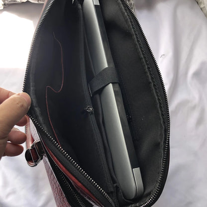 Oyixinger 2024 Women's Bag Professional Business Women Shoulder Bag Leather Briefcase For 14-inch Laptops Fashion Solid Handbags