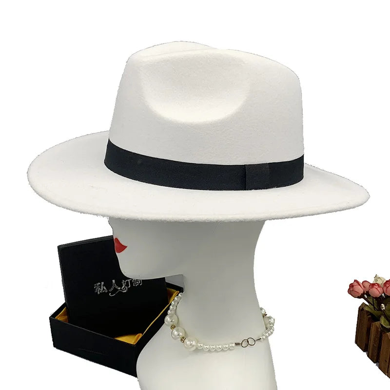 men hats feather men fedoras lady woolen felt church hat unisex  bowknot  jazz hat for men and women