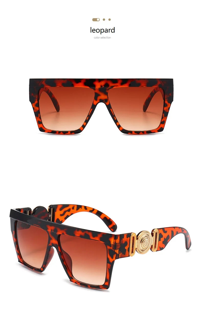 Oversize Square Sunglasses Women Fashion New Vintage Big Frame Shades Men Sun Glasses UV400 Eyewear Oculos Gafas De Sol