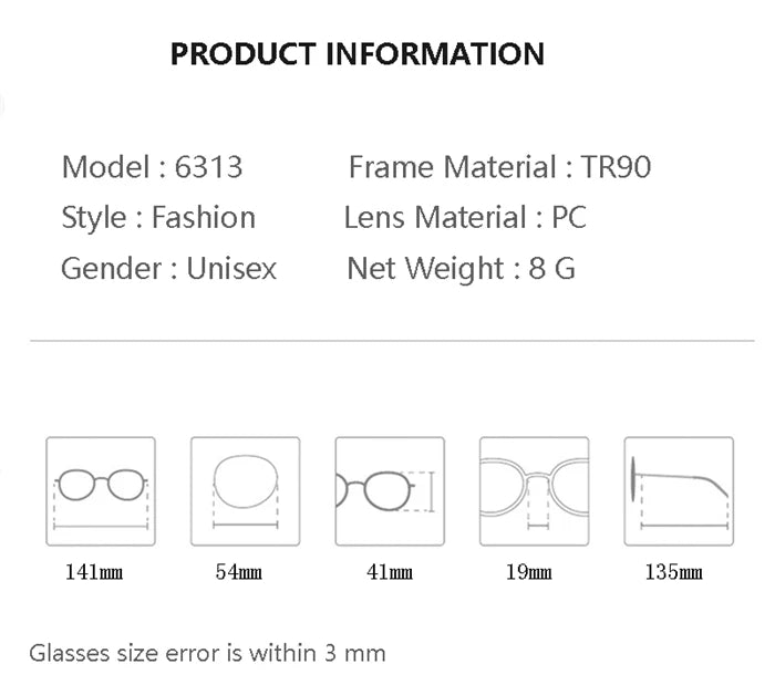 0 -0.5 -0.75 -1.0 To -6.0 Minus Degree TR90 Square Prescription Eyeglasses Women Men Ultralight Business Computer Optical Glasse