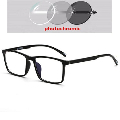 0 -0.5 -0.75 -1.0 To -6.0 Minus Degree TR90 Square Prescription Eyeglasses Women Men Ultralight Business Computer Optical Glasse