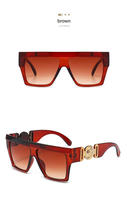 Oversize Square Sunglasses Women Fashion New Vintage Big Frame Shades Men Sun Glasses UV400 Eyewear Oculos Gafas De Sol