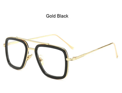 Tony Stark Glasses Men Women Magnifier Reading Eyewear Steampunk Blue Light Blocking Square Eyeglasses Plus Diopter +0.5 +6