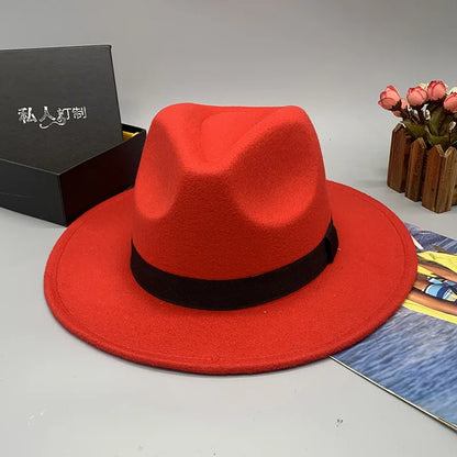 men hats feather men fedoras lady woolen felt church hat unisex  bowknot  jazz hat for men and women