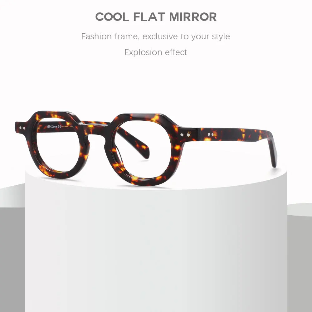 49875 Retro Anti Blue Light Acetate Optical Glasses Frames Men Women Fashion Computer Eyeglasses Customized Reading Glasses