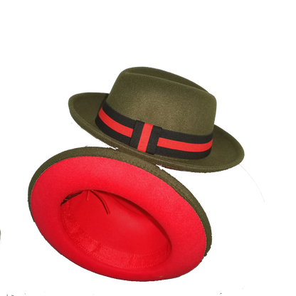 bowler hat Men fedora red bottom fedora for women and men  party hat  men hat for winter elastic band felt hat  jazz church hat