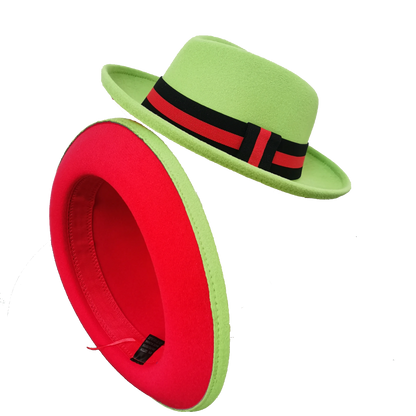 bowler hat Men fedora red bottom fedora for women and men  party hat  men hat for winter elastic band felt hat  jazz church hat