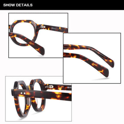 49875 Retro Anti Blue Light Acetate Optical Glasses Frames Men Women Fashion Computer Eyeglasses Customized Reading Glasses