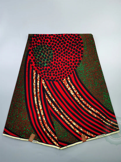 Dutch Hollandais Printed Fabric for African Classical Dress Veritable Real Wax Guaranteed 100% Cotton 6 Yards