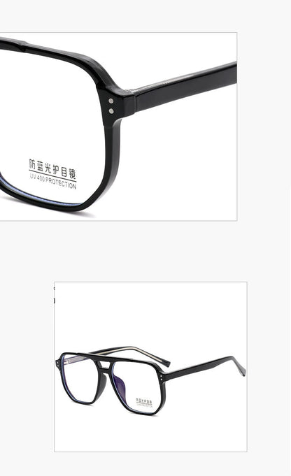2025 New Fashion Vintage Oversized Reading Glasses Unisex Anti Blue Rays Leoaprd Square Eyeglasses Antifatigue Computer Eyewear