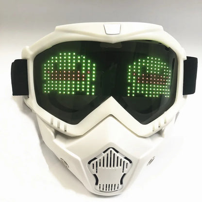 Color Bluetooth LED Display Light Up Mask Programmable Party Carnival LED Ski Goggles DIY Goggles Glasses Boy Gift Toy