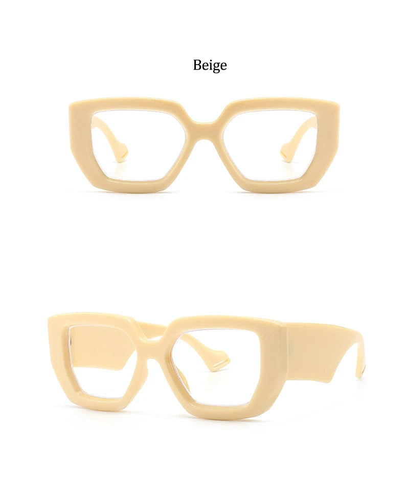 Brand Prescription Reading Glasses Frame Oversized Square Computer Transparent Women Eyeglasses Female Big Frame Optical Eyewear