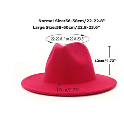 Fedora hat men and women jazz hat stretch ribbon accessories white top hat church men's winter