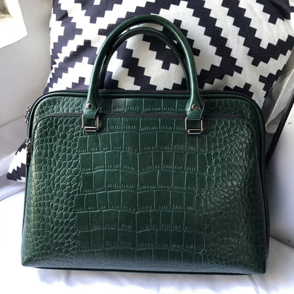 Oyixinger 2024 Women's Bag Professional Business Women Shoulder Bag Leather Briefcase For 14-inch Laptops Fashion Solid Handbags