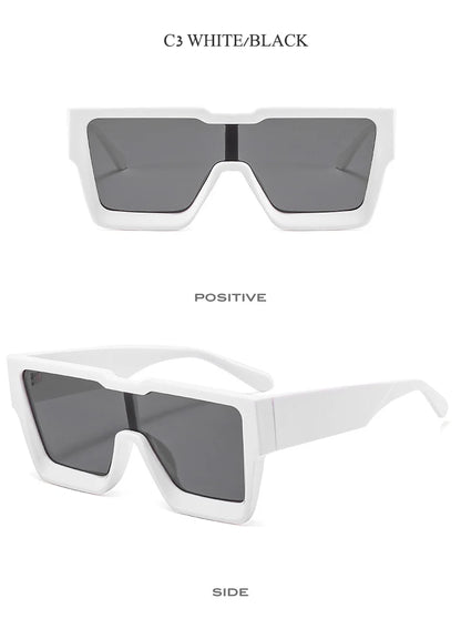 OEC CPO Oversized One Piece Sqaue Sunglasses Women Fashion Big Frames Sun Glasses For Men Brand Eyeglasses Ladies Eyewear UV400