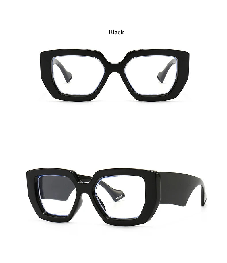 Brand Prescription Reading Glasses Frame Oversized Square Computer Transparent Women Eyeglasses Female Big Frame Optical Eyewear