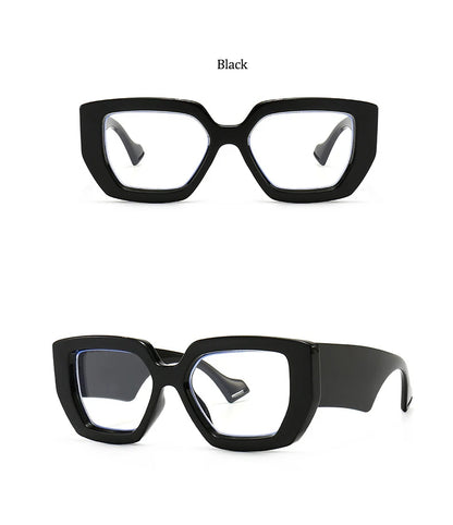 Brand Prescription Reading Glasses Frame Oversized Square Computer Transparent Women Eyeglasses Female Big Frame Optical Eyewear