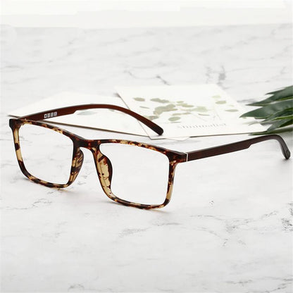 0 -0.5 -0.75 -1.0 To -6.0 Minus Degree TR90 Square Prescription Eyeglasses Women Men Ultralight Business Computer Optical Glasse