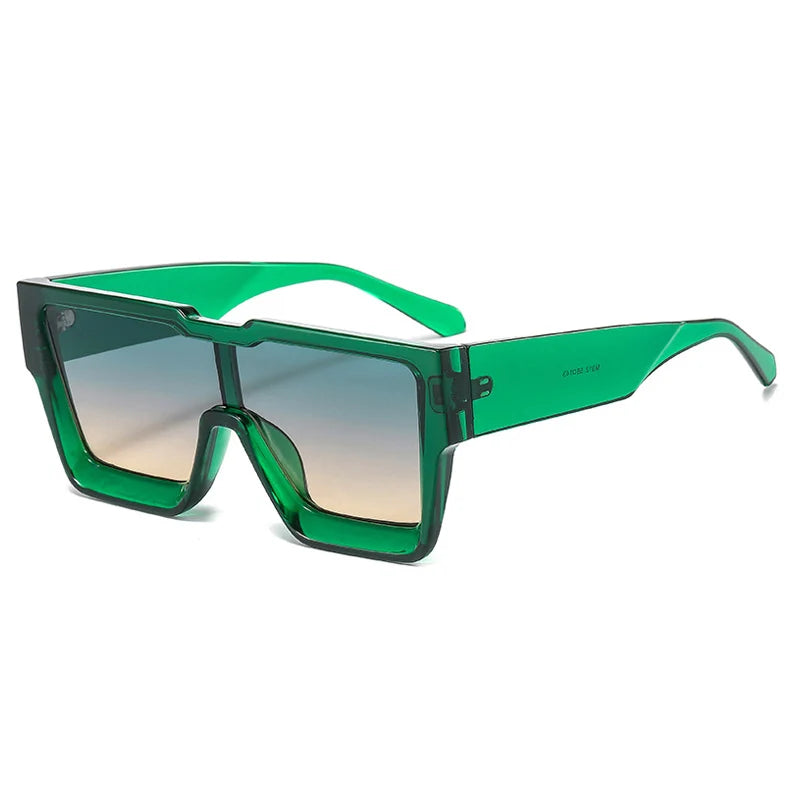 OEC CPO Oversized One Piece Sqaue Sunglasses Women Fashion Big Frames Sun Glasses For Men Brand Eyeglasses Ladies Eyewear UV400