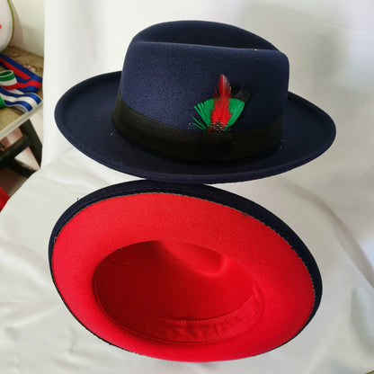 men hats feather men fedoras lady woolen felt church hat unisex  bowknot  jazz hat for men and women