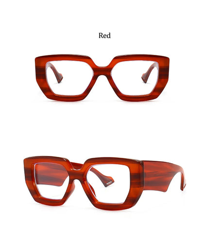 Brand Prescription Reading Glasses Frame Oversized Square Computer Transparent Women Eyeglasses Female Big Frame Optical Eyewear