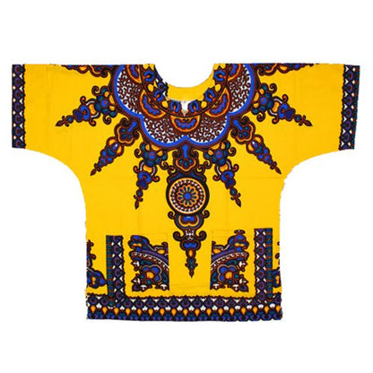 New fashion design African traditional printed 100% cotton Dashiki T-shirts for unisex