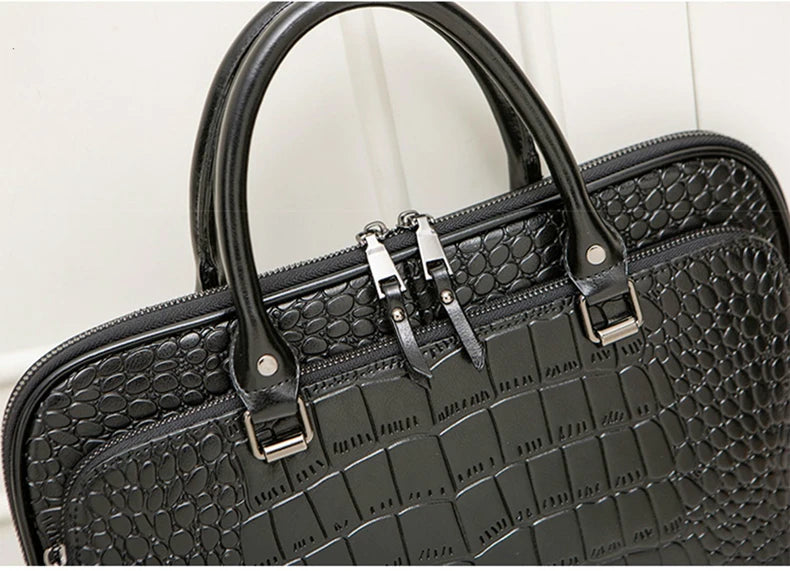 Oyixinger 2024 Women's Bag Professional Business Women Shoulder Bag Leather Briefcase For 14-inch Laptops Fashion Solid Handbags