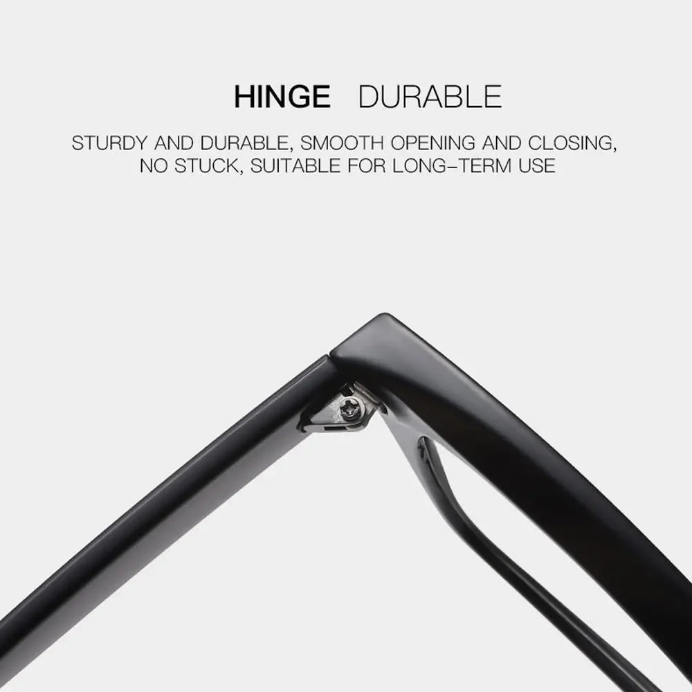 Men Women Fashion Oversized Square Reading Glasses Large Frame Presbyopia Eyeglasses Diopter +1.0~+3.0