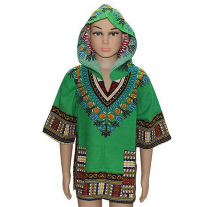 Kids 2019 Child New Fashion Design Traditional African Clothing Print Dashiki T-shirt For Boys and Girls