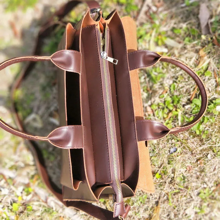 2021 New Women Handbags ladies business A4 file briefcase 14 inch laptop bag female leather shoulder messenger bag travel bags