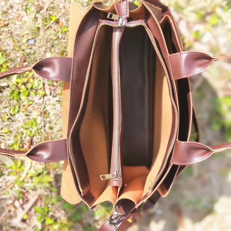 2021 New Women Handbags ladies business A4 file briefcase 14 inch laptop bag female leather shoulder messenger bag travel bags